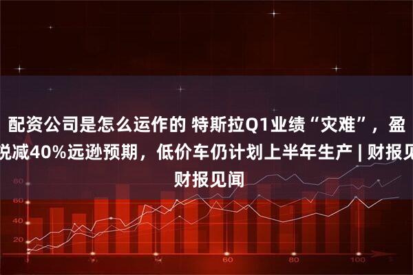 配资公司是怎么运作的 特斯拉Q1业绩“灾难”，盈利锐减40%远逊预期，低价车仍计划上半年生产 | 财报见闻