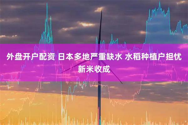 外盘开户配资 日本多地严重缺水 水稻种植户担忧新米收成